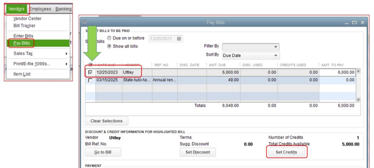 How To Apply Credit To Bill in QuickBooks